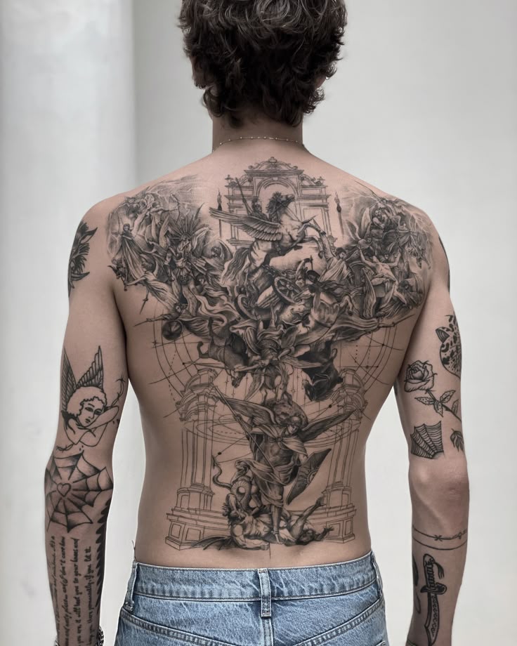 back tattoo background decoration